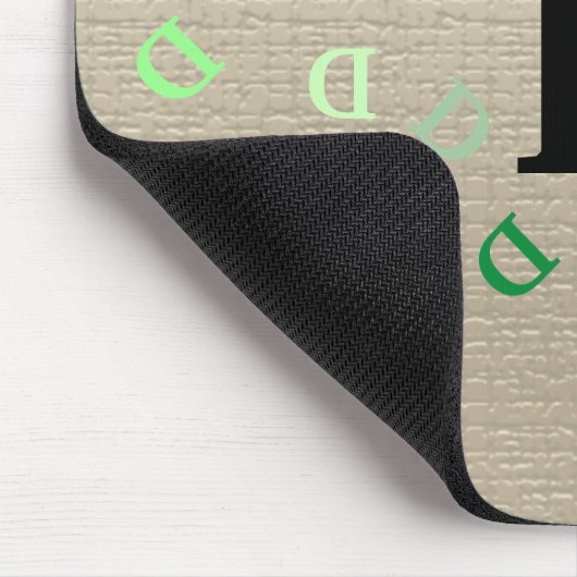 Mousepad - Jumbled Letters with Name in Green (Ecke)