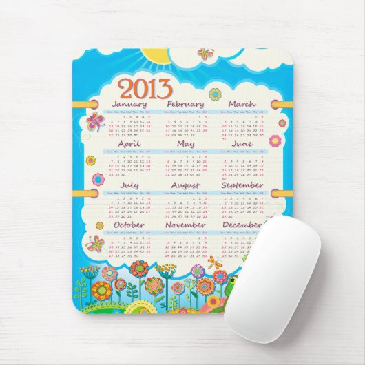 Mousepad-Kalender 2013 3 Mousepad (Mit Mouse)