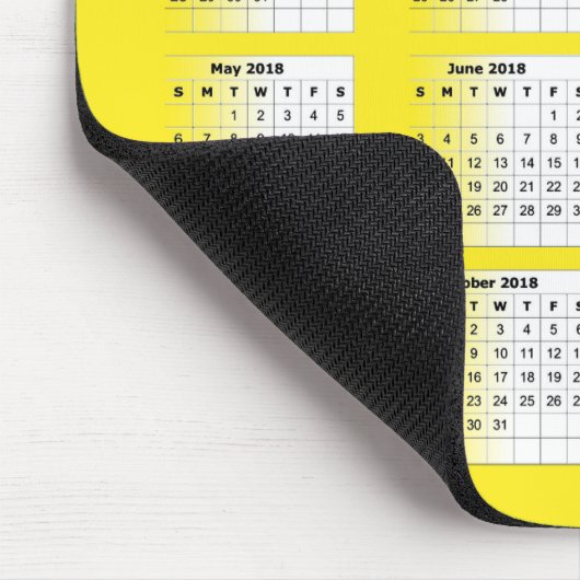 Mousepad-Kalender 2018 Mousepad (Ecke)