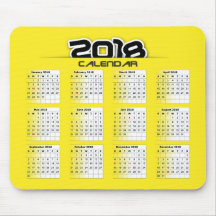 Mousepad-Kalender 2018