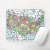 Mousepad:  Karte von Vereinigten Staaten, 1921 Mousepad (Mit Mouse)