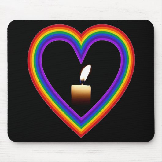 Mousepad-Kerze im Regenbogen Mousepad (Vorne)