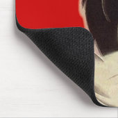 Mousepad Kunst-Deko-Katzen-scharfes rotes (Ecke)