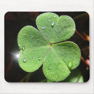 Mousepad leuchtendes Kleeblatt