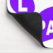 Mousepad Liebe Paws auf Paws Lila (Ecke)