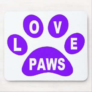 Mousepad Liebe Paws auf Paws Lila