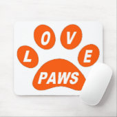 Mousepad Liebe Paws Orange (Mit Mouse)