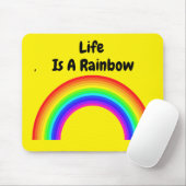 Mousepad Life ist ein Regenbogen (Mit Mouse)