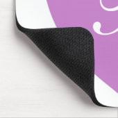 Mousepad lila Heft Monogram (Ecke)