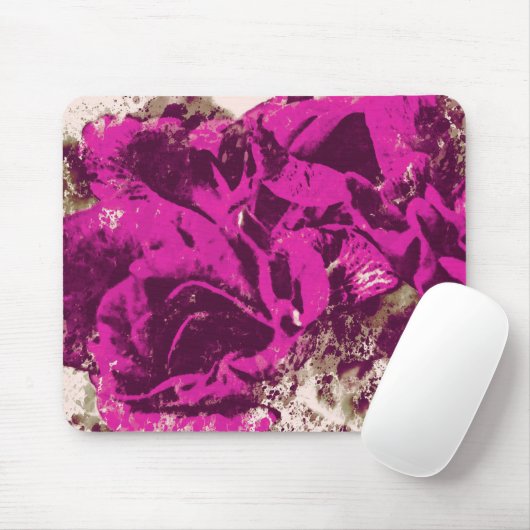 Mousepad Lila Rose Wasserfarbe (Mit Mouse)