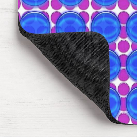 Mousepad - Lila und blaue Punkte (Ecke)