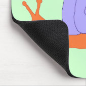 Mousepad lila und Orange Snail (Ecke)