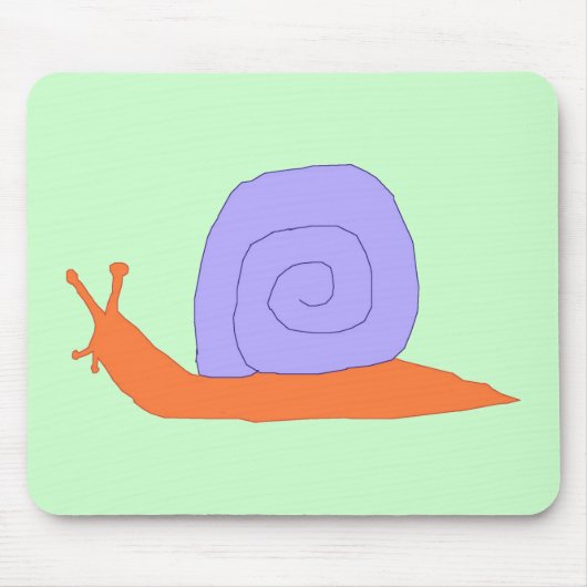 Mousepad lila und Orange Snail (Vorne)