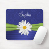 Mousepad Limon, weiß und Royal Blue Damask (Mit Mouse)
