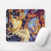 Mousepad: Mädchen mit Elfen - von Maxfield Parrish Mousepad (Mit Mouse)