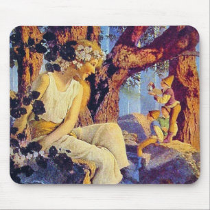 Mousepad: Mädchen mit Elfen - von Maxfield Parrish Mousepad