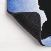 Mousepad "Man Silhouette on Blue" (Ecke)