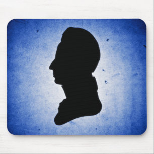 Mousepad "Man Silhouette on Blue"
