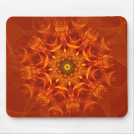 Mousepad Mandala Sunlight Orange Pattern