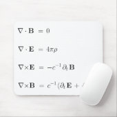 Mousepad, Maxwells Gleichungen, weiß Mousepad (Mit Mouse)