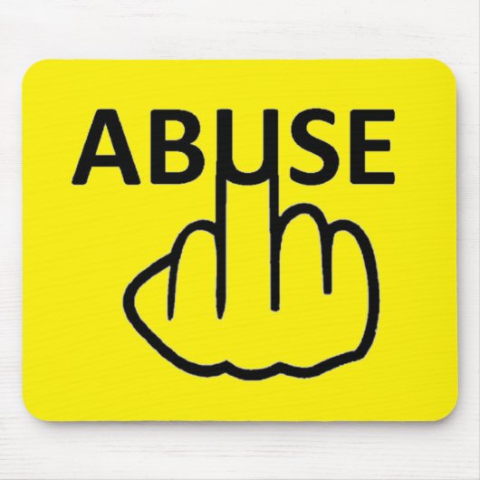 Mousepad Missbrauch ist schrecklich (Vorne)