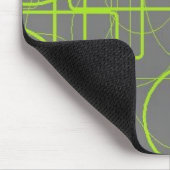 Mousepad mit abstraktem grauem und grünem Design (Ecke)