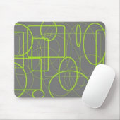 Mousepad mit abstraktem grauem und grünem Design (Mit Mouse)