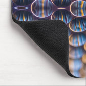 Mousepad mit Abstrakter Futuristischer Honigwabenb (Ecke)