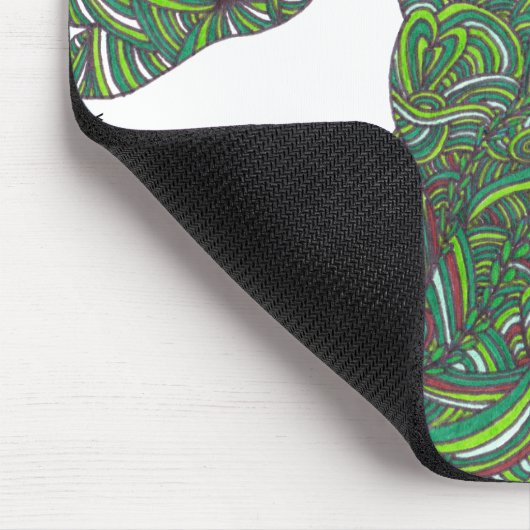 Mousepad mit Baum und Charakter 'hello (Ecke)