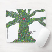 Mousepad mit Baum und Charakter 'hello (Mit Mouse)