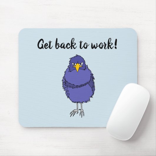 Mousepad mit Bild des nicht so glücklichen Vogels (Mit Mouse)