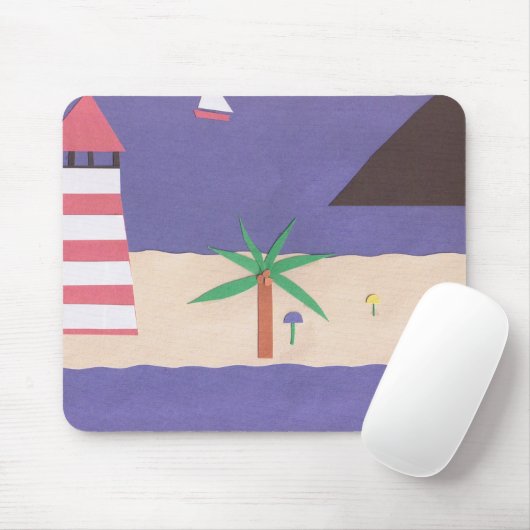 Mousepad mit blauem karibischem Design (Mit Mouse)