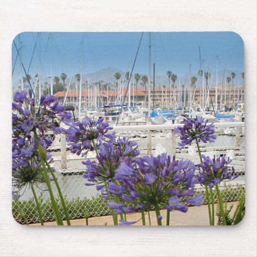 Mousepad mit blauen Agapanthus-Blumen (Vorne)