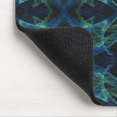 Mousepad mit blauen, grünen und schwarzen Fraktale (Ecke)