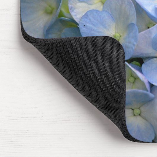 Mousepad mit blauen Hydrangea-Blumen (Ecke)