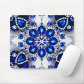 Mousepad mit blauweißem Farbdesign (Mit Mouse)
