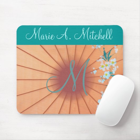 Mousepad ~ mit Blumen:: Monogramm (Mit Mouse)