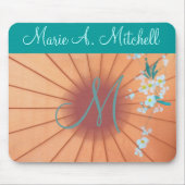 Mousepad ~ mit Blumen:: Monogramm (Vorne)