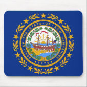 Mousepad mit der Fahne des Staat New Hampshire - U (Vorne)