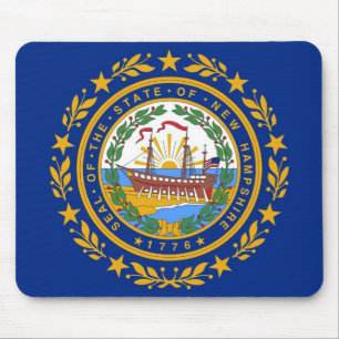 Mousepad mit der Fahne des Staat New Hampshire - U