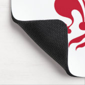 Mousepad mit der Fahne von Florenz, Toskana (Ecke)