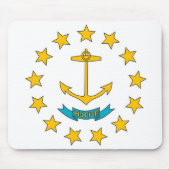 Mousepad mit der Fahne von Rhode Island Staat - US (Vorne)