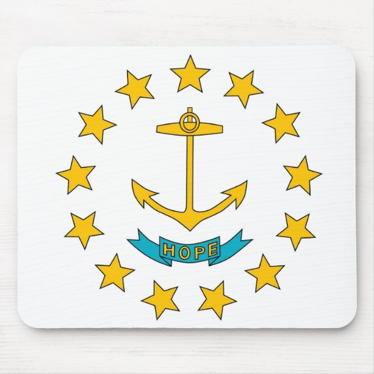 Mousepad mit der Fahne von Rhode Island Staat - US (Vorne)