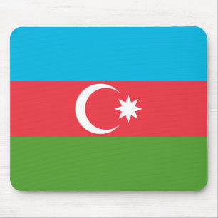 Mousepad mit der Flagge Aserbaidschans