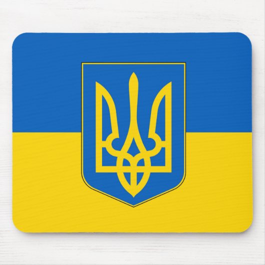 Mousepad mit der Flagge der Ukraine (Vorne)