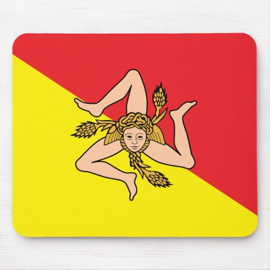 Mousepad mit der Flagge Siziliens, Italien (Vorne)