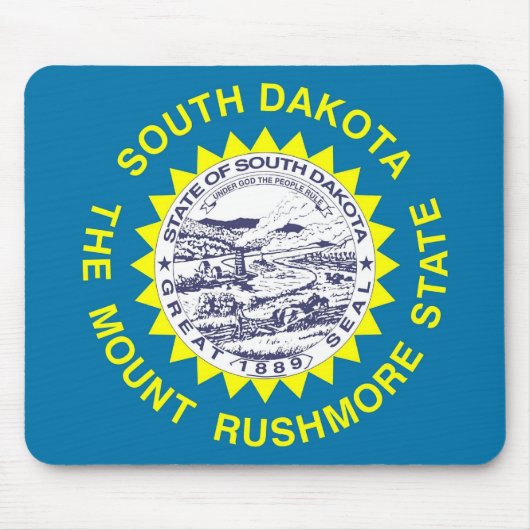 Mousepad mit der Flagge von South Dakota Staat - U (Vorne)