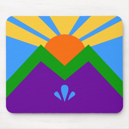 Mousepad mit Fahne von Manitou Springs, Colorado (Vorne)