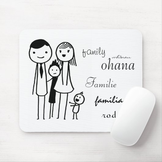 Mousepad mit "Familie" in den verschiedenen (Mit Mouse)