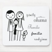 Mousepad mit "Familie" in den verschiedenen (Vorne)